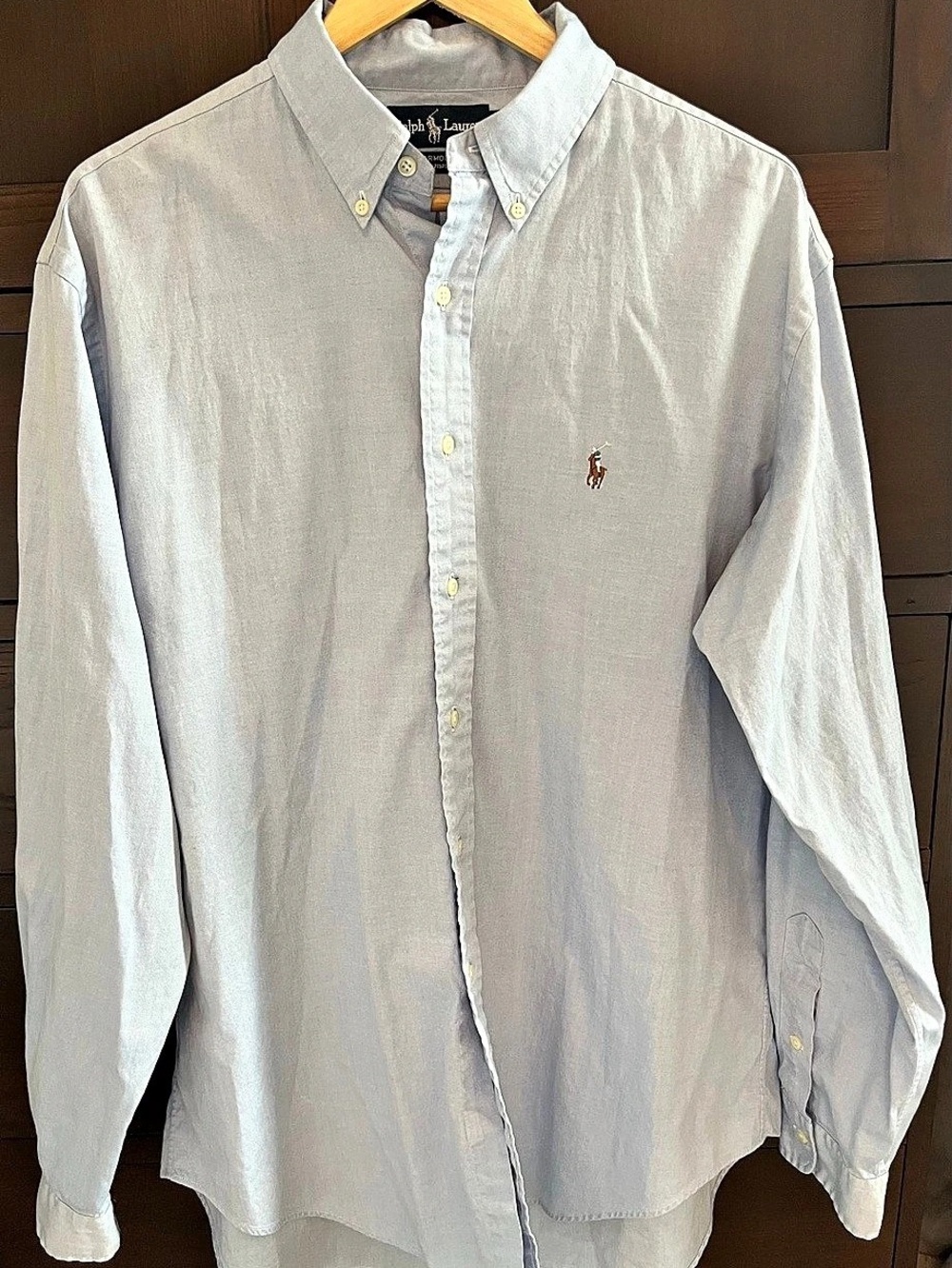 Ralph Lauren Vintage 80’s-90’s Yarmouth Oxford Button-Down Shirt in Blue Cotton